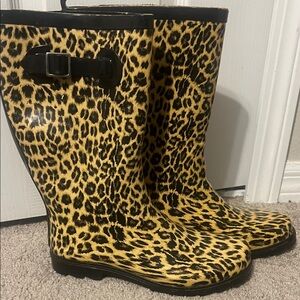 Capelli of New York Leopard Print Rain Boots